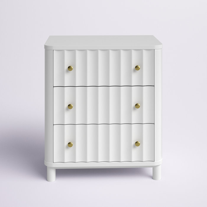 Mistana™ Fransen 3 Drawers 30" W Solid Wood Standard Chest/Drawer Wayfair